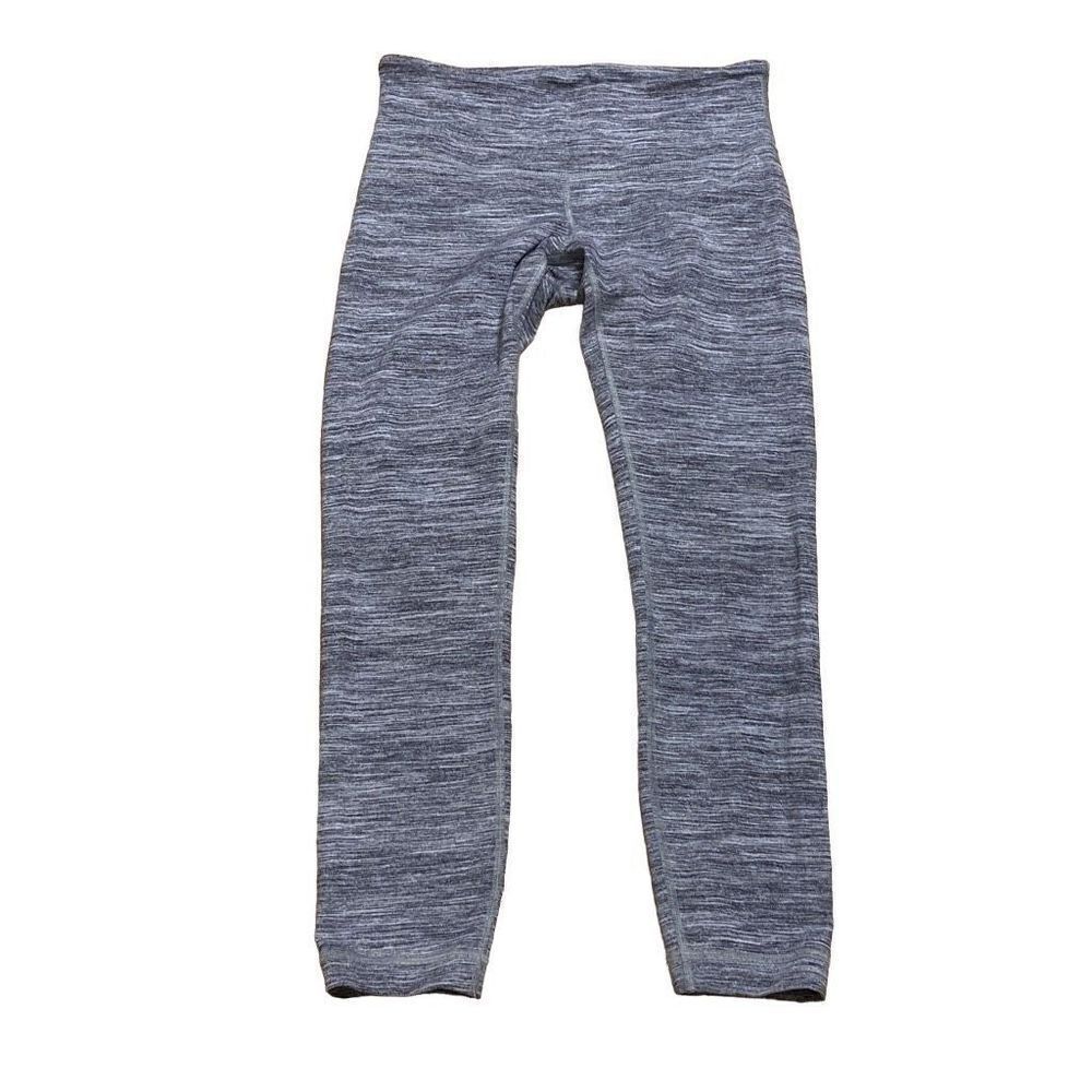 ‎Womens Lululemon Marled Gray Navy Leggings size 6